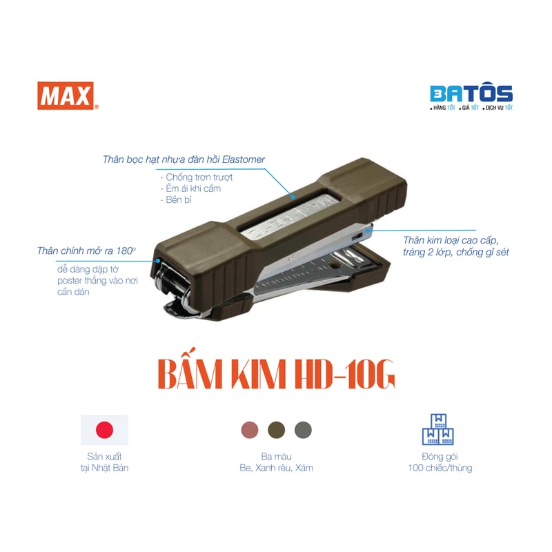 Dập kim số 10 Inox Max