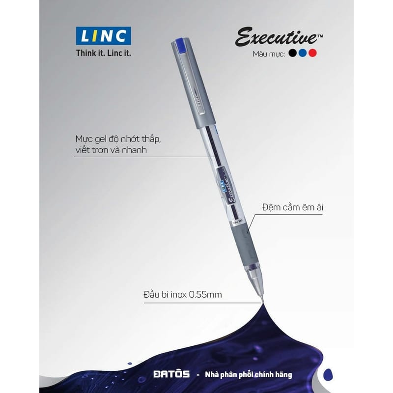 Ruột bút bi nước Gel LinC